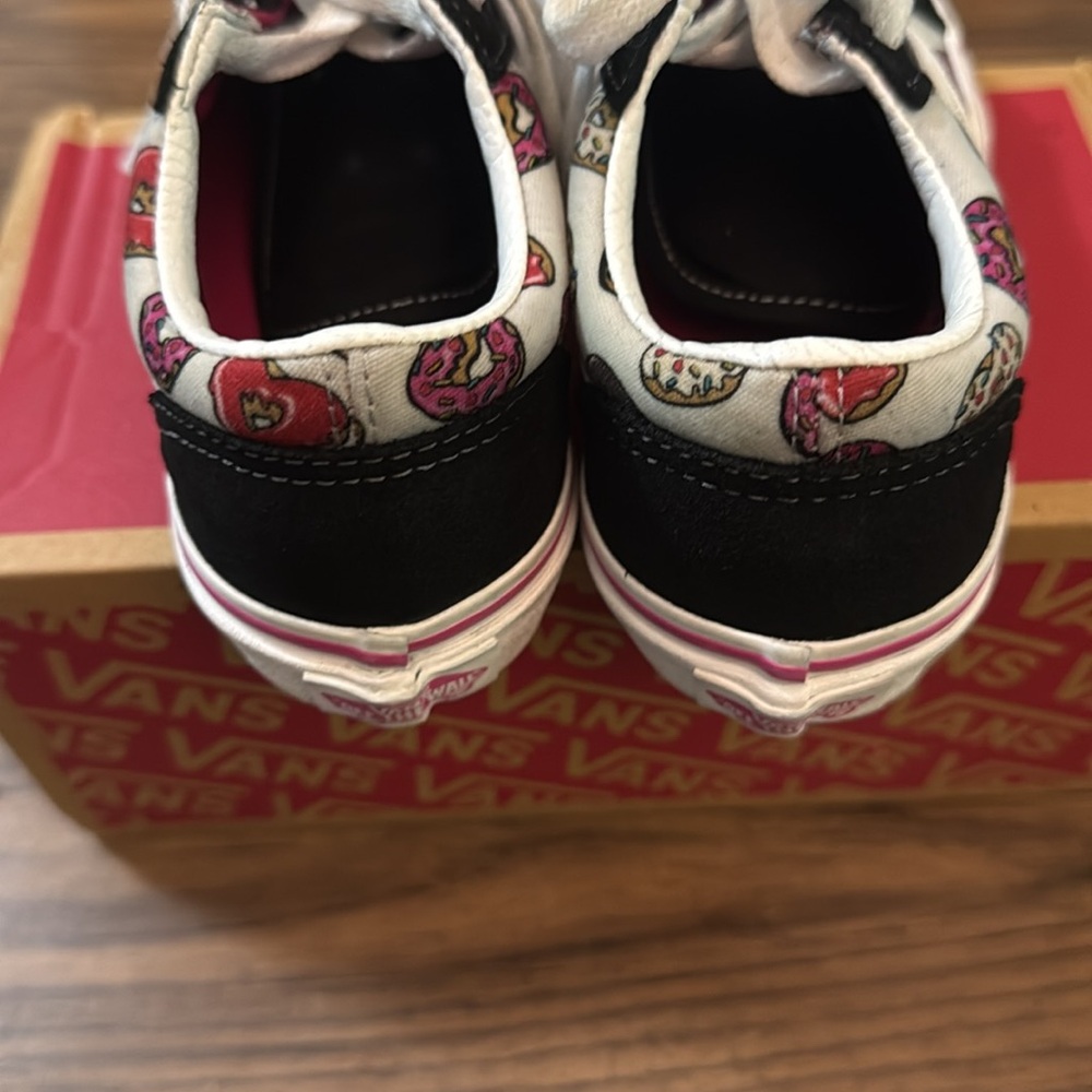 Vans Old Skool Kids Sneakers Black Pink Donuts Size 12 - Picture 6 of 11